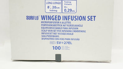 Terumo SV-27EL Surflo Winged Infusion Set 27G x 1/2inch - Box of 52